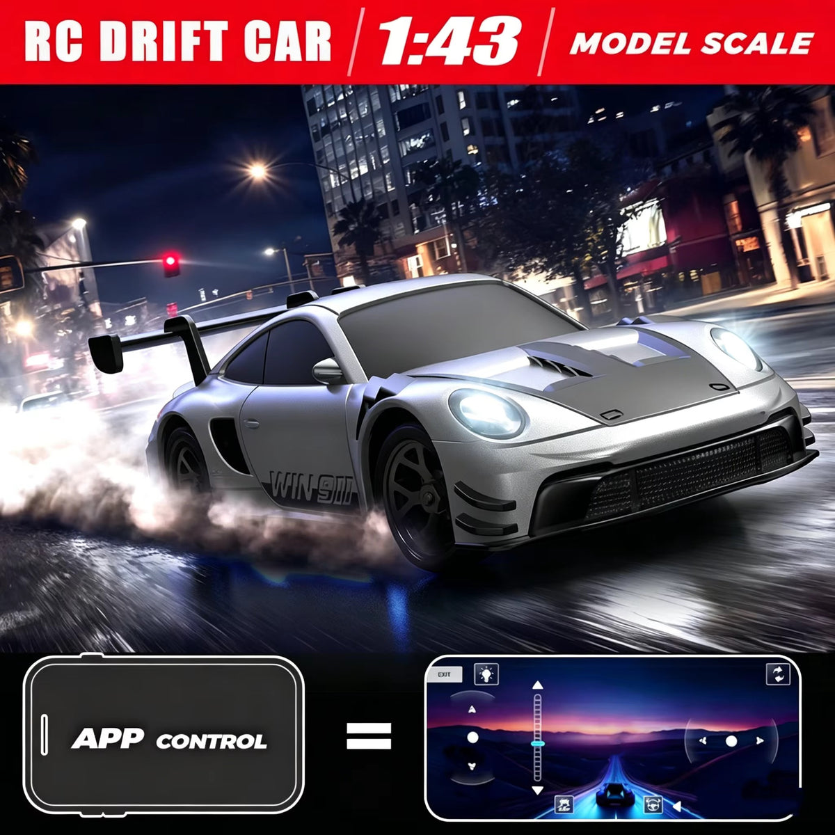 Porsche 911 GT3-Inspired 1:43 scale Rc Drift car