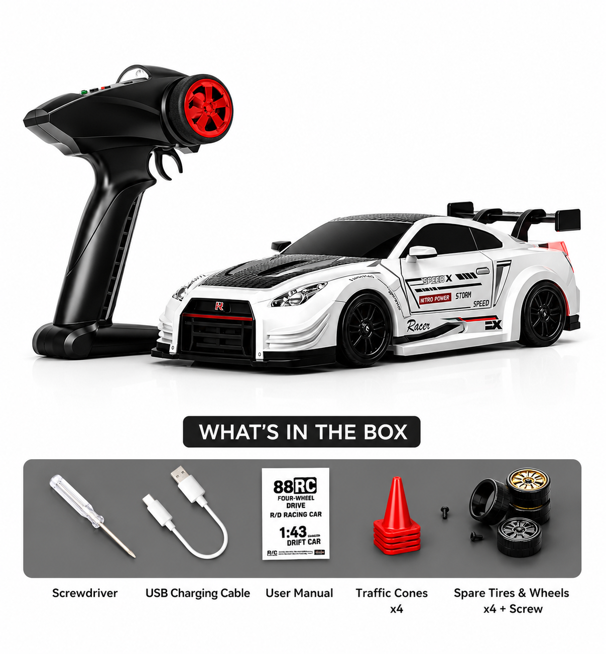 Nissan GTR-Inspired 1/43 scale Rc Drift car