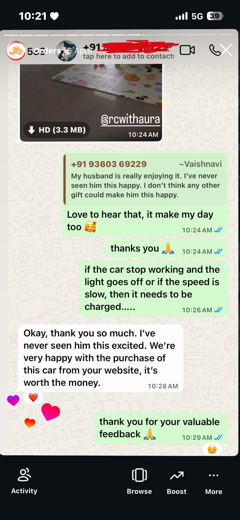 Customer review 1